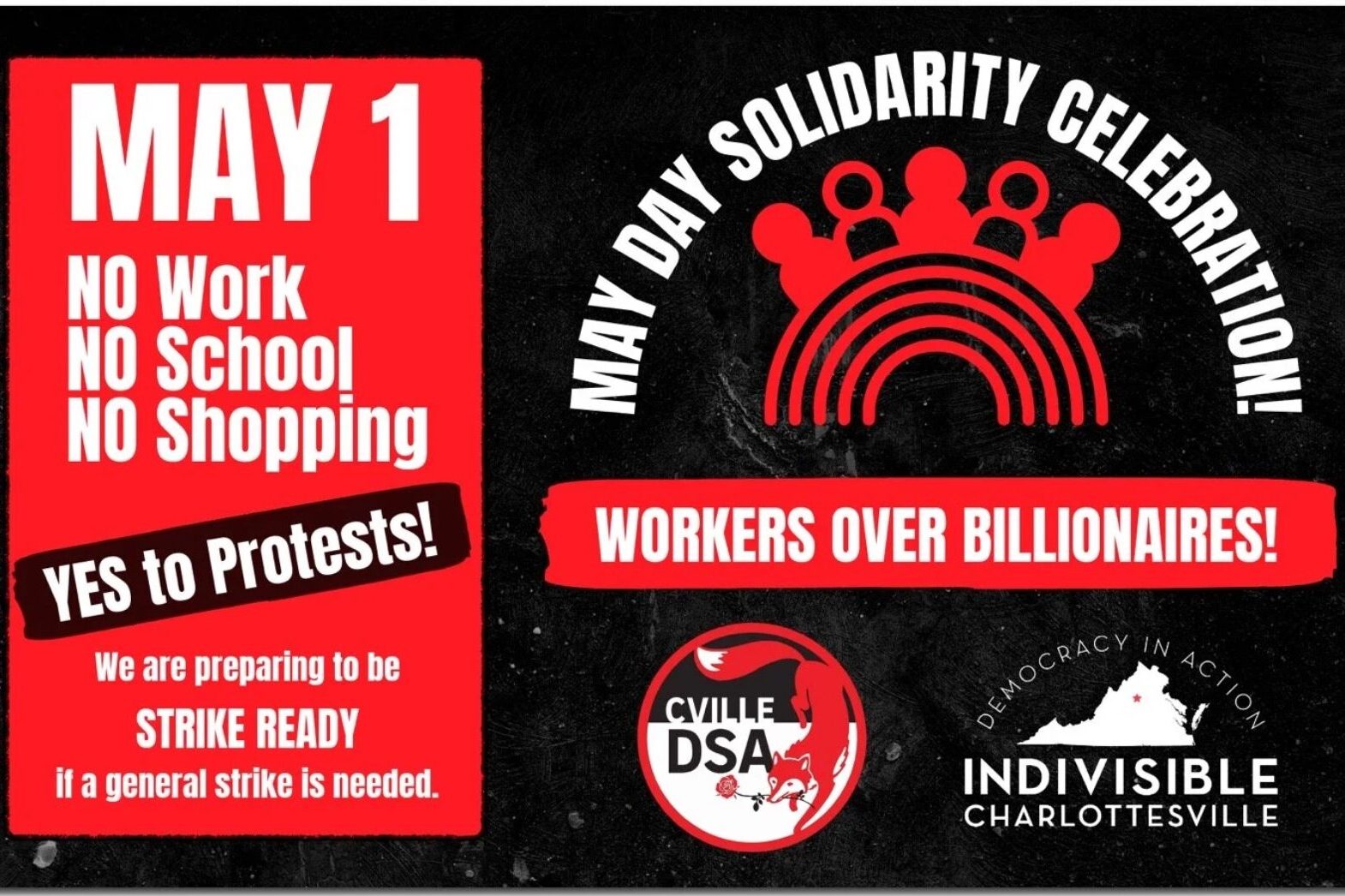 May Day Protest--shuttle from UUCville